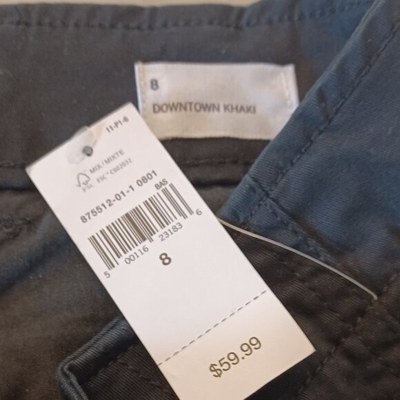 NWT Black GAP Factory Mid-Rise Downtown Khakis - Picture 7 of 14